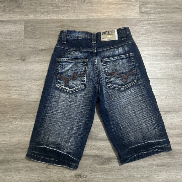 Vintage Southpole Y2K Denim Baggy Shorts Streetwear Youth Size 10 - Picture 4 of 5